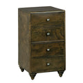  Office at Home File, Contemporary, Elegant, Narrow, Four Drawer, Dark Wood, Finished Filing Cabinet