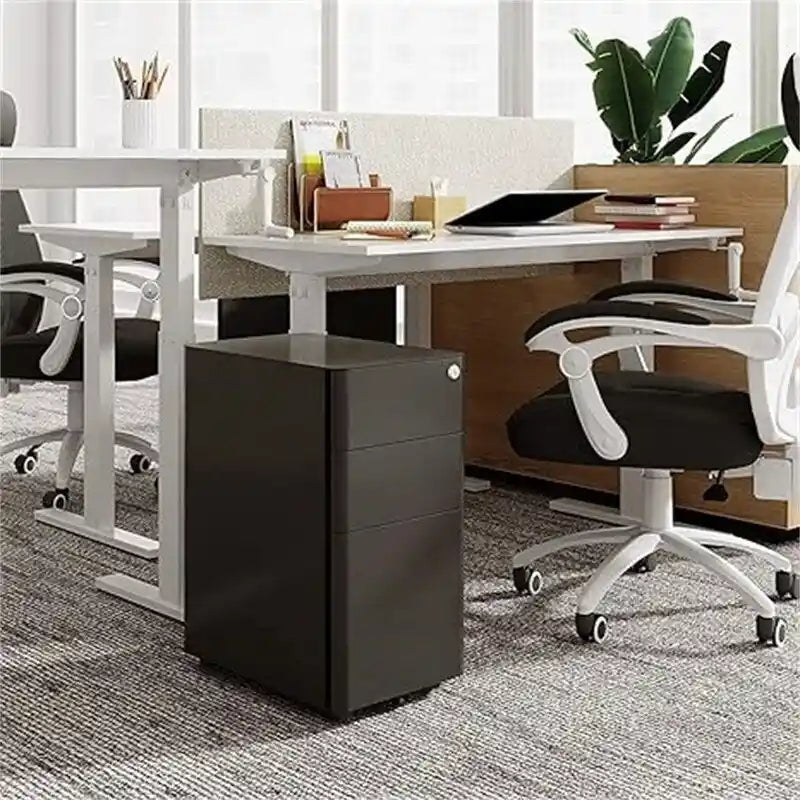 Cassettiera portadocumenti sottile a 3 cassetti - 17,7P x 11,8L x 23A