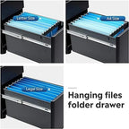 Cassettiera portadocumenti sottile a 3 cassetti - 17,7P x 11,8L x 23A