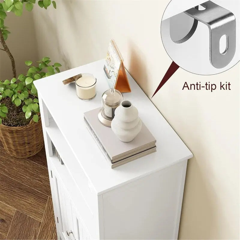 Armadietto con 2 ante e ripiano regolabile - 11.8P x 19.7L x 36.4A