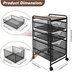Carrelli portadocumenti a cassetti - 12P x 17L x 25A
