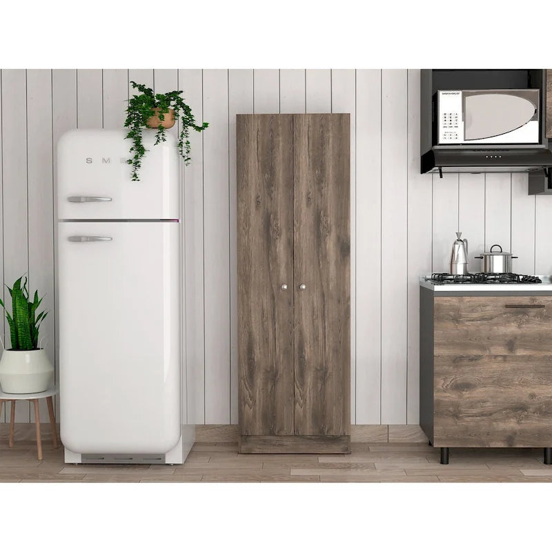 Storage Cabinet , Five Shelves, Dark Brown / Black Wengue Finish,High quality and durable