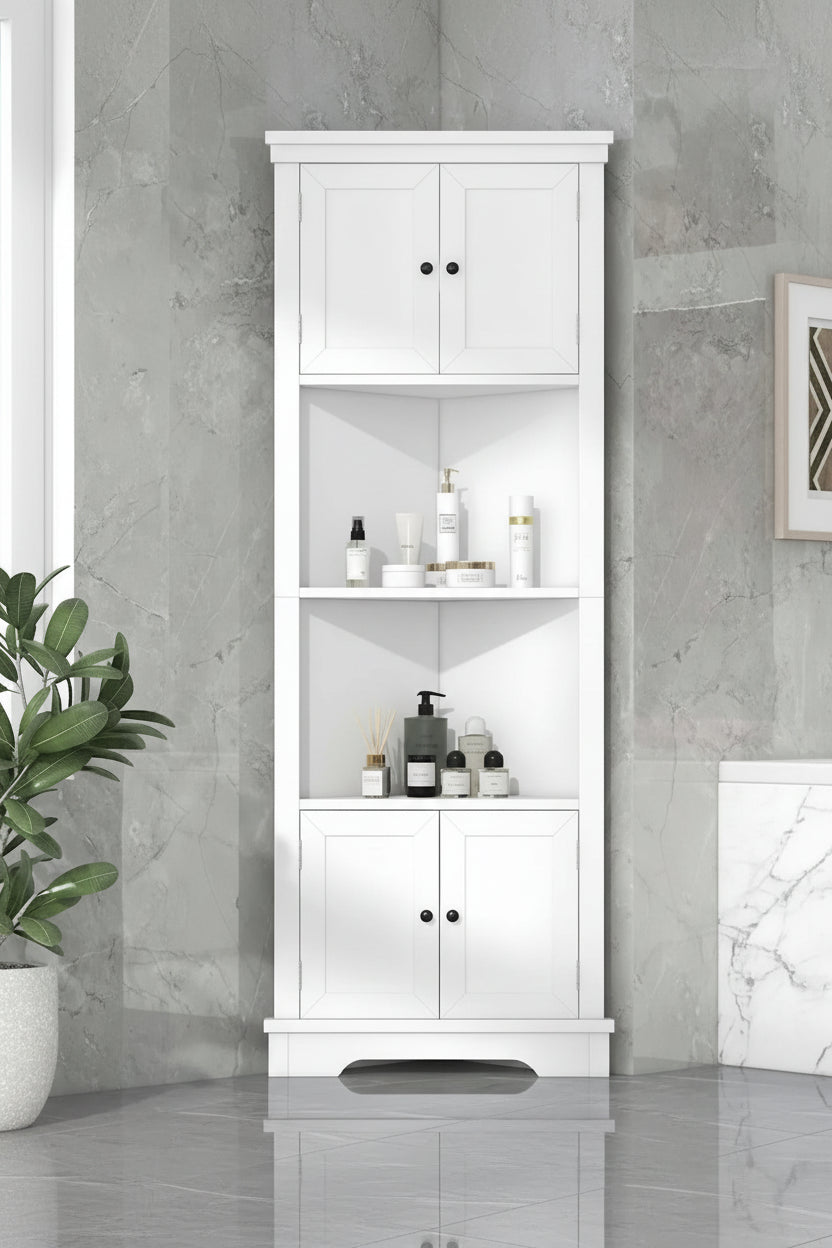 Tall Bathroom Storage Cabinet with Adjustable Shelf