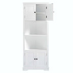 Mobiletto da Bagno Alto con Ripiano Regolabile