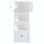Mobiletto da Bagno Alto con Ripiano Regolabile
