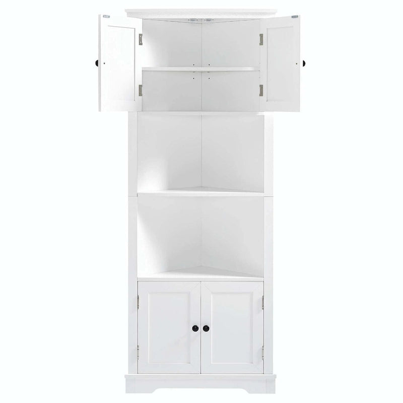 Mobiletto da Bagno Alto con Ripiano Regolabile