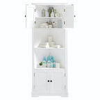 Mobiletto da Bagno Alto con Ripiano Regolabile