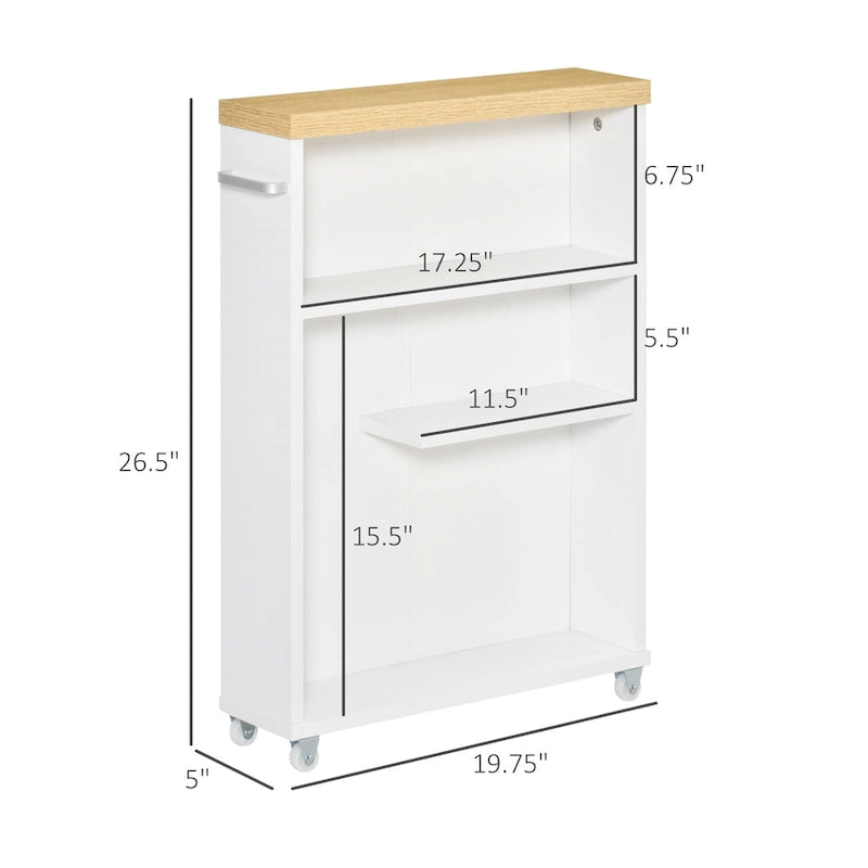 Mobiletto da bagno con rotelle - organizer contenitore