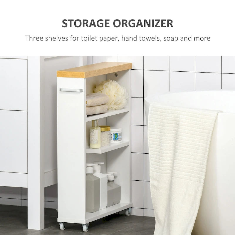 Mobiletto da bagno con rotelle - organizer contenitore