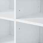 Mobiletto da Bagno con Ante e Cassetti, Spazio Contenitivo Multiplo, Stile Autoportante, Ripiano Aperto, Ripiano Regolabile, Bianco