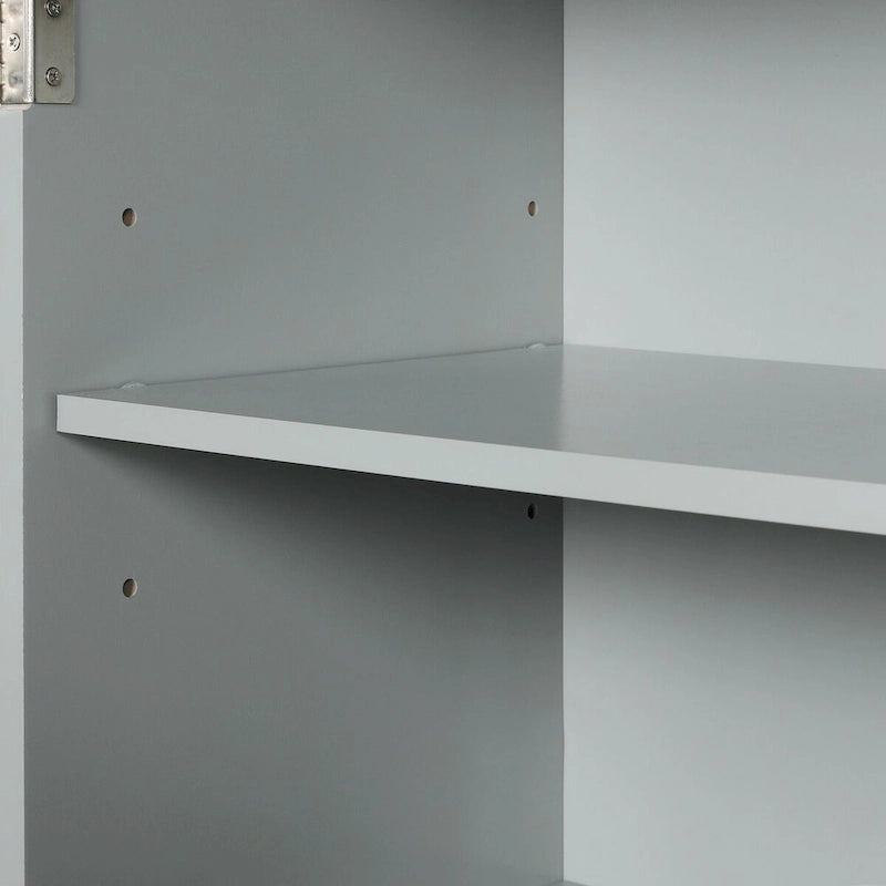 Mobiletto multiuso per bagno, mobiletto indipendente con due cassetti e ripiano regolabile, in MDF con finitura verniciata