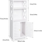 Mobiletto con ripiani da terra per bagno - 8.6P x 11.8L x 29.5A