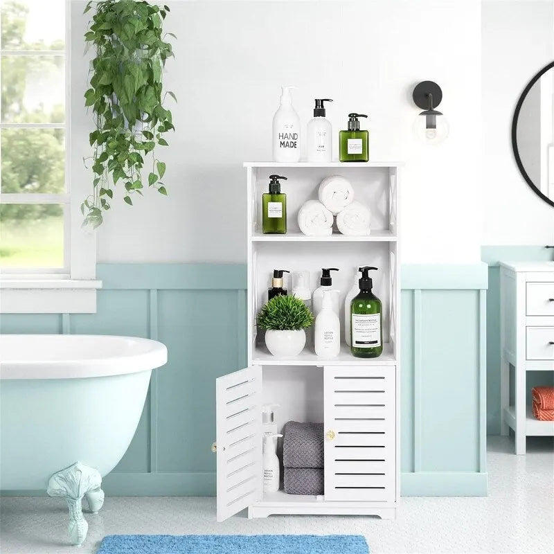 Mobiletto con ripiani da terra per bagno - 8.6P x 11.8L x 29.5A
